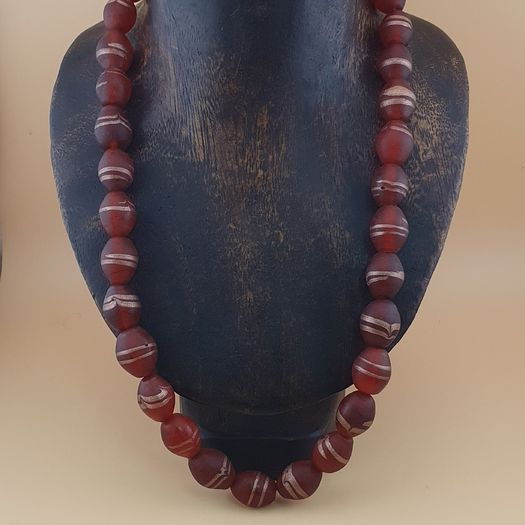 Vintage Venetian Style Aventurine Glass Beads Necklace Strand 18 inches