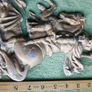 Vintage Aluminum Warrior Killing The Dragon Horseman Fighting With Dragon Reliev Figurine 9" X 7,5" Image 8