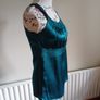 BNWT Size 8 Teal Satin Top Image 2