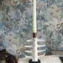 1 Bone Spooky Witch Halloween candle stick holders decoration Image 3