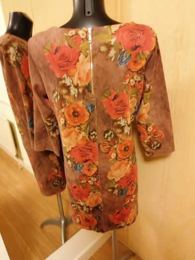 Women's Dress Floral Suede REDUCED SIZE 14