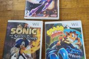Wii bundle Sonic and the secret rings, crash of the titans, nights journey of dreams