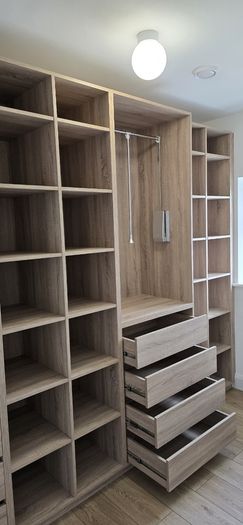 Wardrobes, kitchens, utility rooms, storage units.
