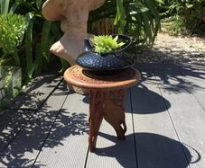 Vintage hardwood plant stand