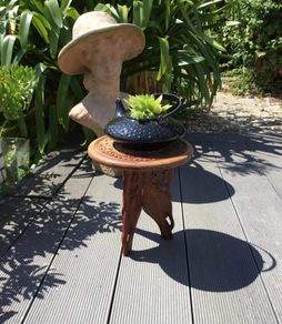 Vintage hardwood plant stand