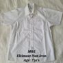 M&S White School Shirts - short sleeves,  size: 7-8 yrs Image 3