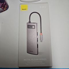 Baseus Metal Gleam Series 6-in-1 Multifunctional Type-C HUB Docking Station Gray
