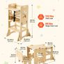 Toddler Tower, Wooden, 6 in 1 Kitchen Step Stool for Kids 1-5, Montessori Weaning Table and Chair Set Image 2