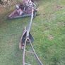 Vintage green plough, garden ornament, D18 Image 3