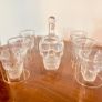 Skulls Glass Decanter Bottle with 6 shot glasses Image 2