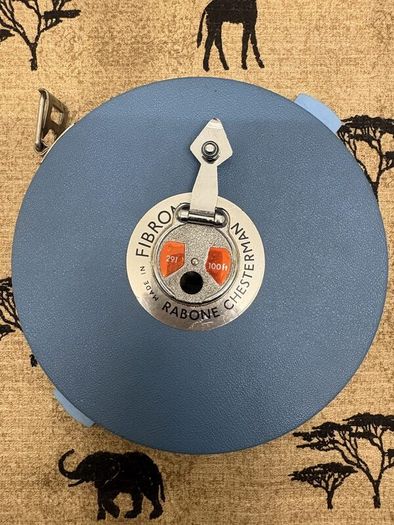 Vintage Rabone Chesterman Fibron No. 291 100ft Measuring Tape