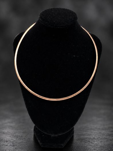 925 Sterling Silver Herringbone Chain Choker