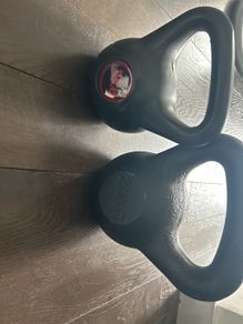 20kg kettlebell and 10lbs kettlebell