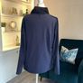 Kapalua Ladies Navy & Silver Long-Sleeved Zip-Up Top Image 7