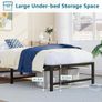 3ft Single Bed Heavy Duty Steel Slats Single Metal Bed Frames with 31.5cm Platform Storage for Adult No Box Spring Needed Easy Assembly Image 5