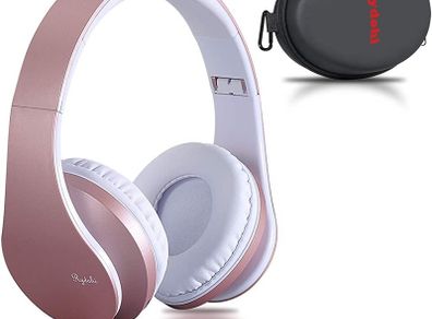 MULTIPLE COLOURS AVAILABLE Wireless Bluetooth Headphones Over Ear, Hi-Fi Stereo Headset with Deep Bass, Foldable and Lightweight, Wired and Wireless Modes Built in Mic for Cell Phones