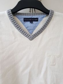 Tommy Hilfiger Vneck Offwhite