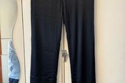 Black satin trousers, size 10