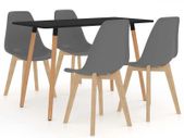 5 Piece Dining Set Grey