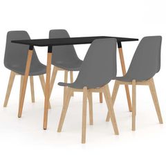 5 Piece Dining Set Grey