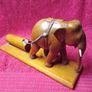 Vintage Handcarved Wooden Elephant Image 9