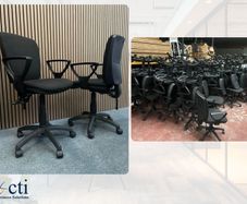 350 X Black Adjustable Office Chairs - Grade A