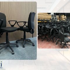 350 X Black Adjustable Office Chairs - Grade A