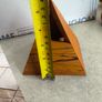 Wooden Salt cellar Triangular three-sided with matching small wooden spoon. Image 2