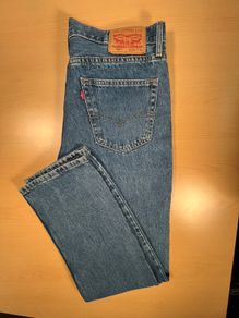 Levis 516 Jeans Mens W34 L34 Blue Denim Straight Pure Cotton Zip Fly