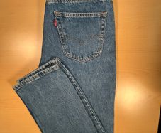 Levis 516 Jeans Mens W34 L34 Blue Denim Straight Pure Cotton Zip Fly