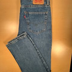 Levis 516 Jeans Mens W34 L34 Blue Denim Straight Pure Cotton Zip Fly