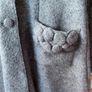 coat grey 100% wool coat James Lakeland vintage inspired 10/12 medium Image 4