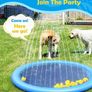Dog Pool for Large and Small Dogs 59" Summer Outdoor Garden Dog Water Toy, Foldable Paddling Pool Dog Bath Pool, Thickened Durable, Non-Slip Sprinkler Play Mat (FREE POSTAGE) Image 3
