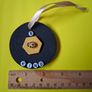 Two "Bee Kind" Foam Disc Ornaments (Handcrafted) Image 2