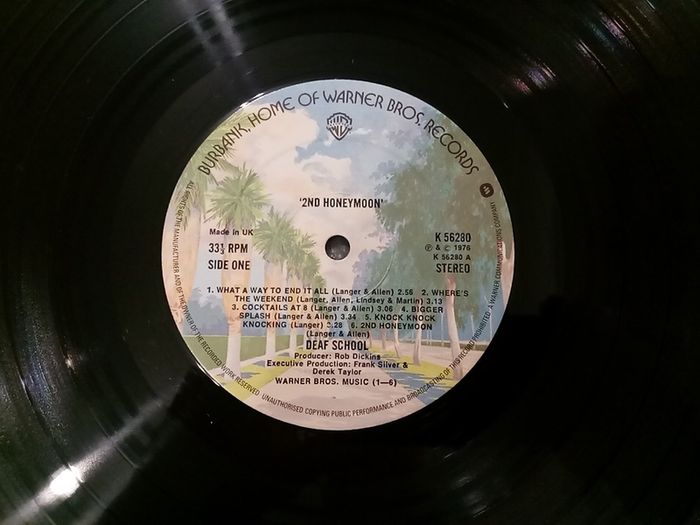 Deaf School - 2nd Honeymoon. 1976. Lp. Vinyl Record Album. Rock New Wave Punk