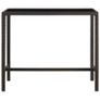 Garden Bar Table Brown 130x60x110 cm Poly Rattan and Glass Image 3
