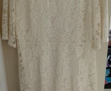 Primark Cream Lacy Short Sleeve Dress
