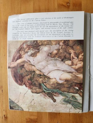 Michelangelo And Raphael In The Vatican. All The Sistinechapel, The Stanzas And The Loggias. First Edition Special Large Volume Paperback In Good Condition.
