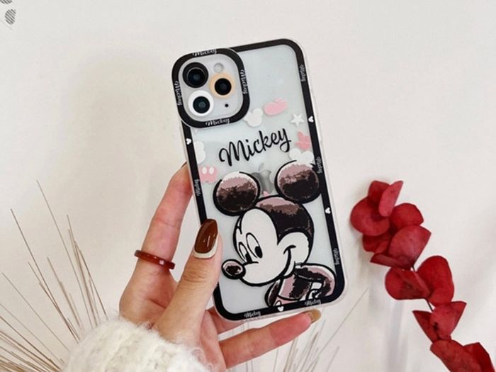 Cartoon Art Painting Mickey Mouse Phone Case For iPhone 14 13 12 11 Pro Max Mini X XS XR 7 8 Plus Transparent Soft Clear Cover
