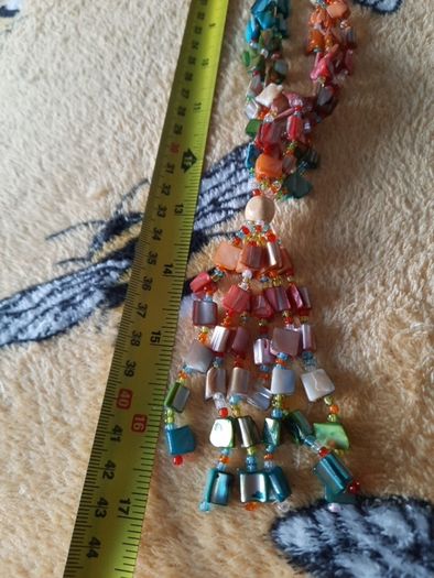 stunning multicoloured beaded necklace