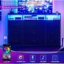 Chest of Drawers with Charging Station and LED Light, Dresser TV Stand with 9 Fabric Drawers Image 3