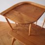Mid Century Modern Telephone Table Bench Solid Elm & Beech Vintage Retro Image 2