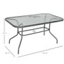 Aquatex Glass Garden Table Curved Metal Frame Parasol Hole 4 Legs Outdoor (FREE POSTAGE) Image 4