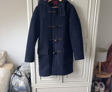 Abercrombie & Fitch Men's Navy Duffle Coat Size Medium