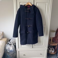 Abercrombie & Fitch Men's Navy Duffle Coat Size Medium