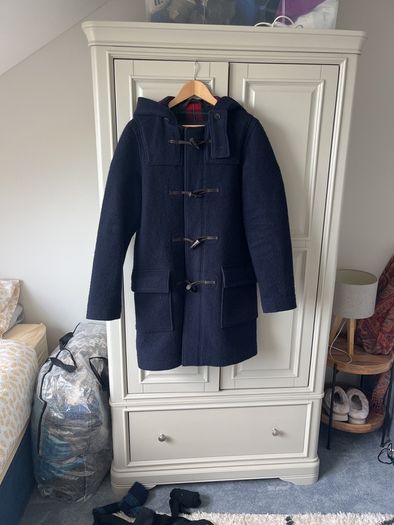 Abercrombie & Fitch Men's Navy Duffle Coat Size Medium