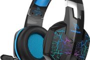 Gaming Headset with Mic for PS4 Xbox Series X|S Nintendo Switch Xbox One PS5 PC, Wired RGB Lights Over Ear Gaming Headphones with Surround Sound &amp; One-key Mute (3.5mm Splitter Cable Included)