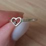Yellow 9ct gold love heart ring with diamond size I Image 9