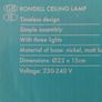 Designer  Rondell 3 spot steel kitchen island ceiling light brandnew Image 3