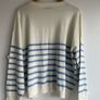 Ladies blue stripe crewneck plus size New Image 5